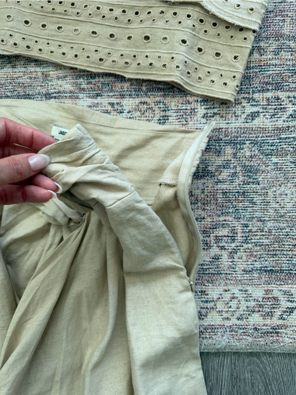 Jason Wu Linen Ruffle Embellishment Two Piece Set - Picture 8 of 13